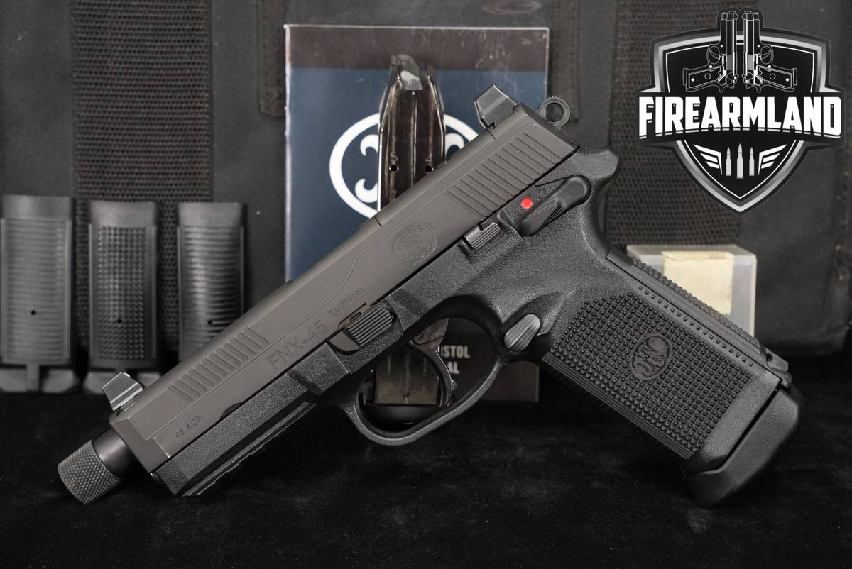 FN FNX-45 Tactical 45ACP Optics-Ready 5.3" FNX45 +2 MAGS & ORIG CASE