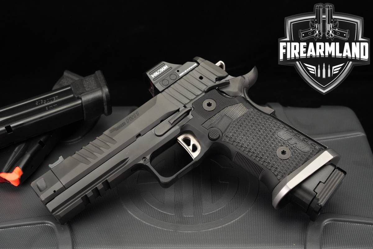 Sig Sauer P211 GTO 9mm P 211 1911 2011 +3 MAGS, ORIG CASE, HOLOSUN OPTICS