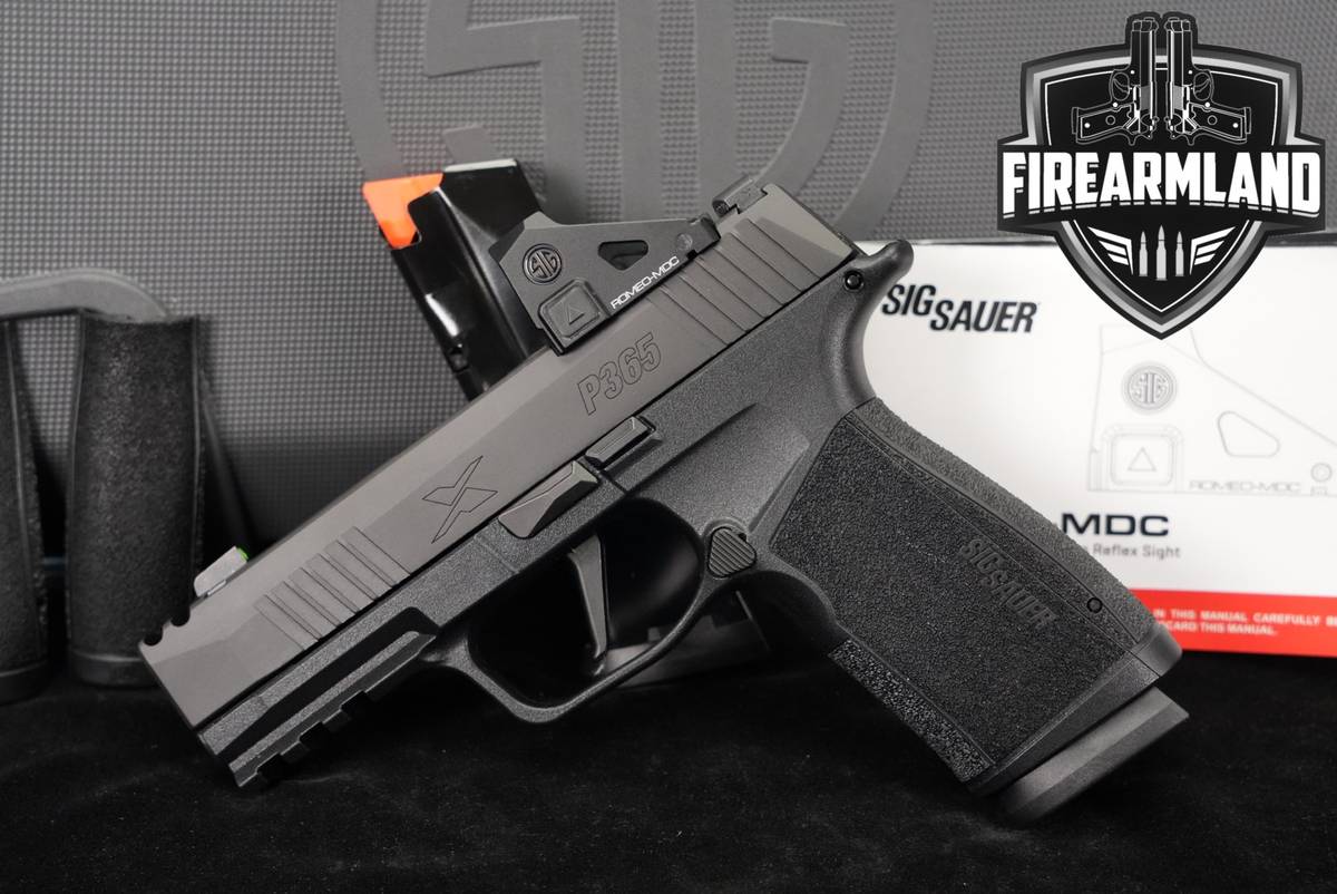 Sig Sauer P365 X-Macro COMP 9mm P 365 PORT +2 MAGS, ORIG CASE, ROMEO OPTICS