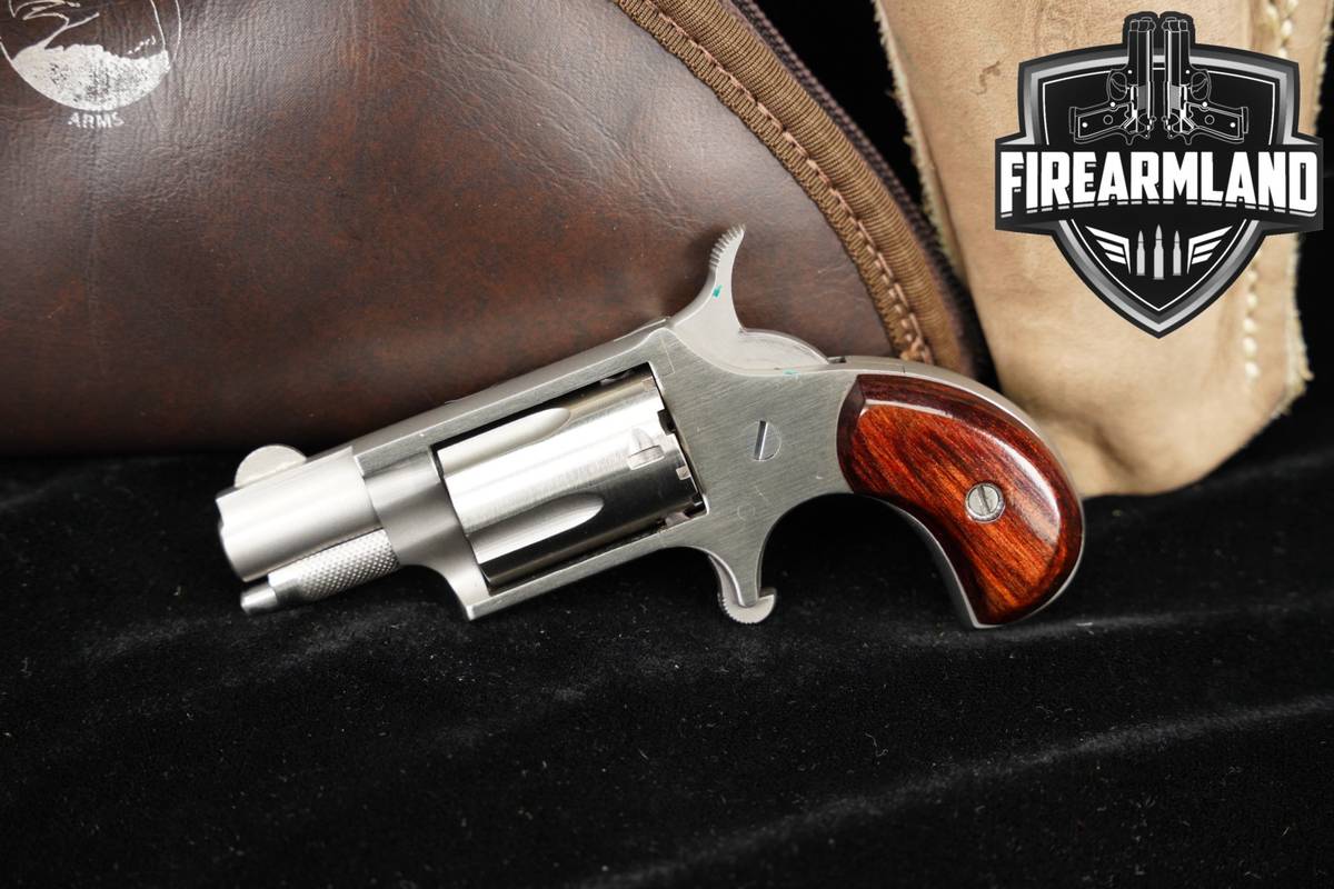 North American Arms NAA-22LR Mini‑Revolver 1.125" Stainless 22 +HOLSTER