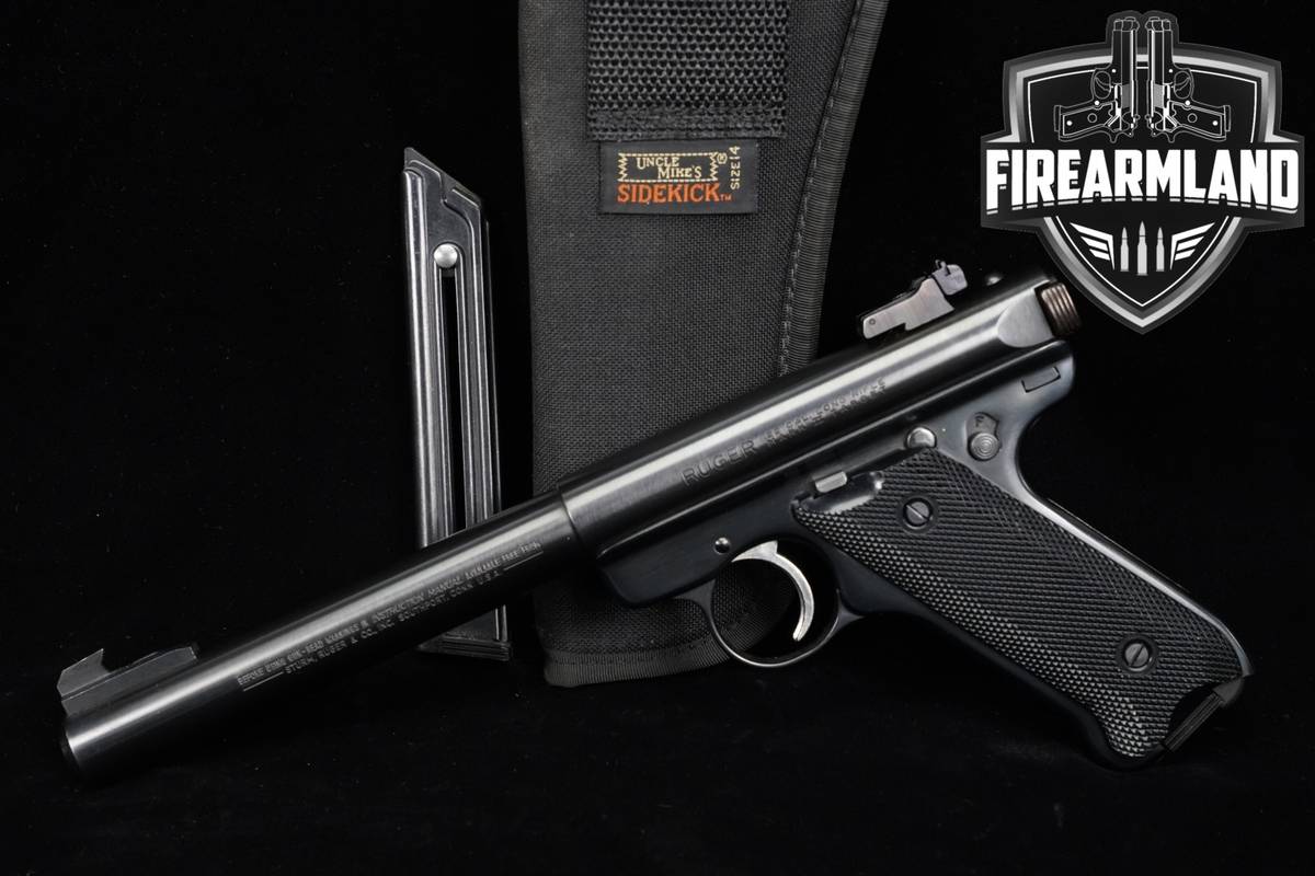 Ruger Mark II Government Target Model 22LR Mk2 6.875" MkII +2 MAGS HOLSTER