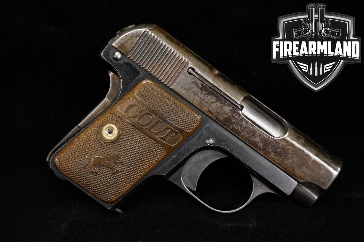1928 Colt Model 1908 Vest Pocket 25 ACP (6.35Mm) 2" Blued FLUTED BARREL
