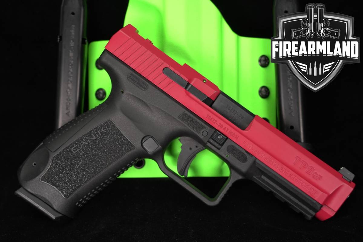 Canik TP9SF 9mm 4.46" Two-Tone Red & Black TP 9 TP9 SF +NEON HOLSTER
