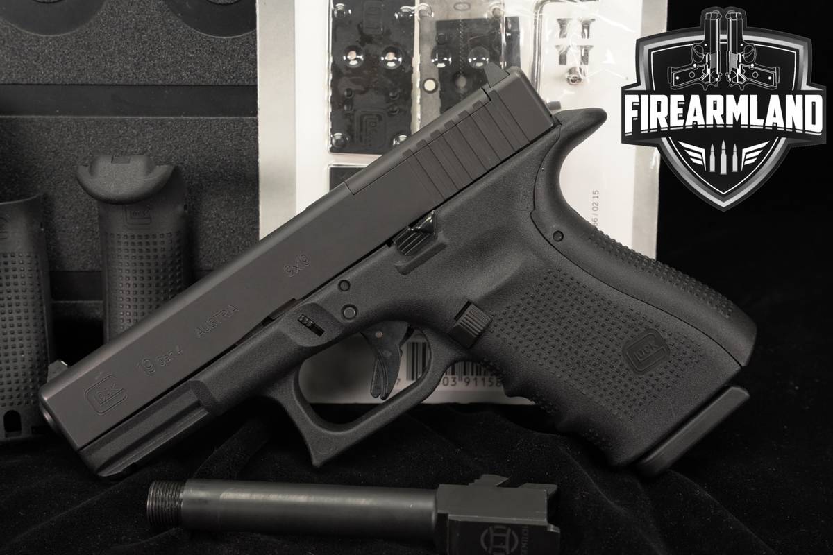 Glock 19 Gen4 MOS G19 Gen 4 9mm 4.02 GEMTECH THREADED BARREL +3 MAGS