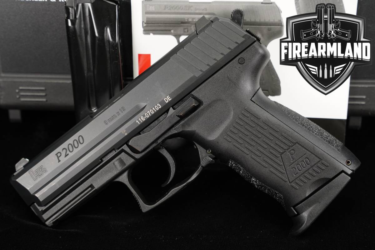 Heckler & Koch P2000 V3 DA/SA 9mm H&K P 2000 +2 MAGS, ORIG CASE