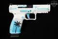 Canik METE SFT Signature Series Miami Days 9mm Luger White/Teal/Pink Cerakote in Very Good Condition Image 3