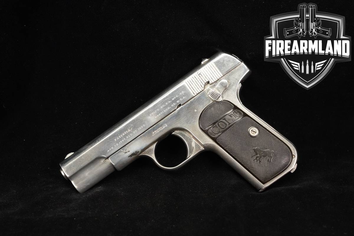 1915 Colt Model 1903 Pocket Hammerless Type III 32 ACP 3.75" Nickel WWI Era
