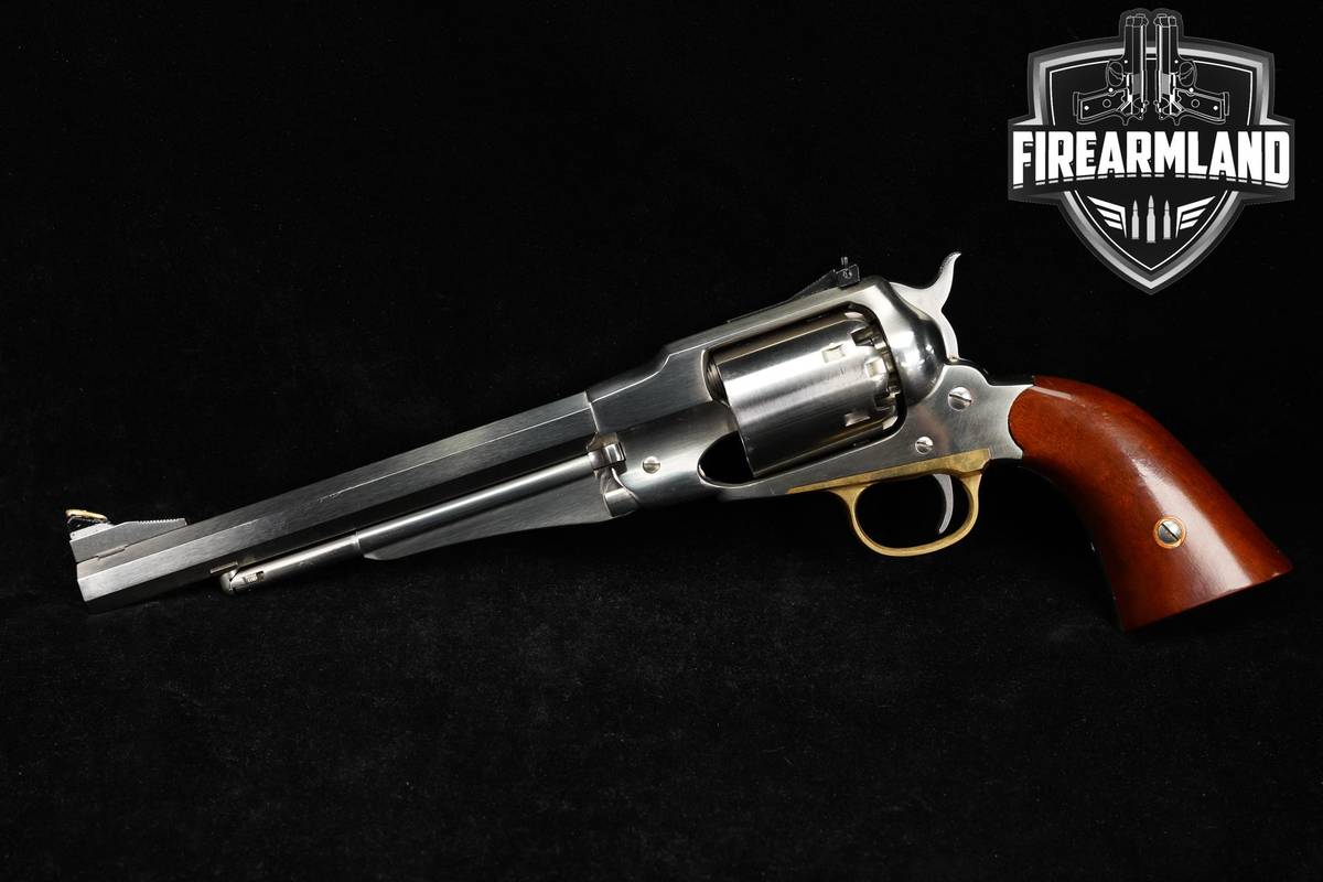 Uberti 1858 New Army Target Inox 44 Black-Powder 8" Stainless +ORIG BOX