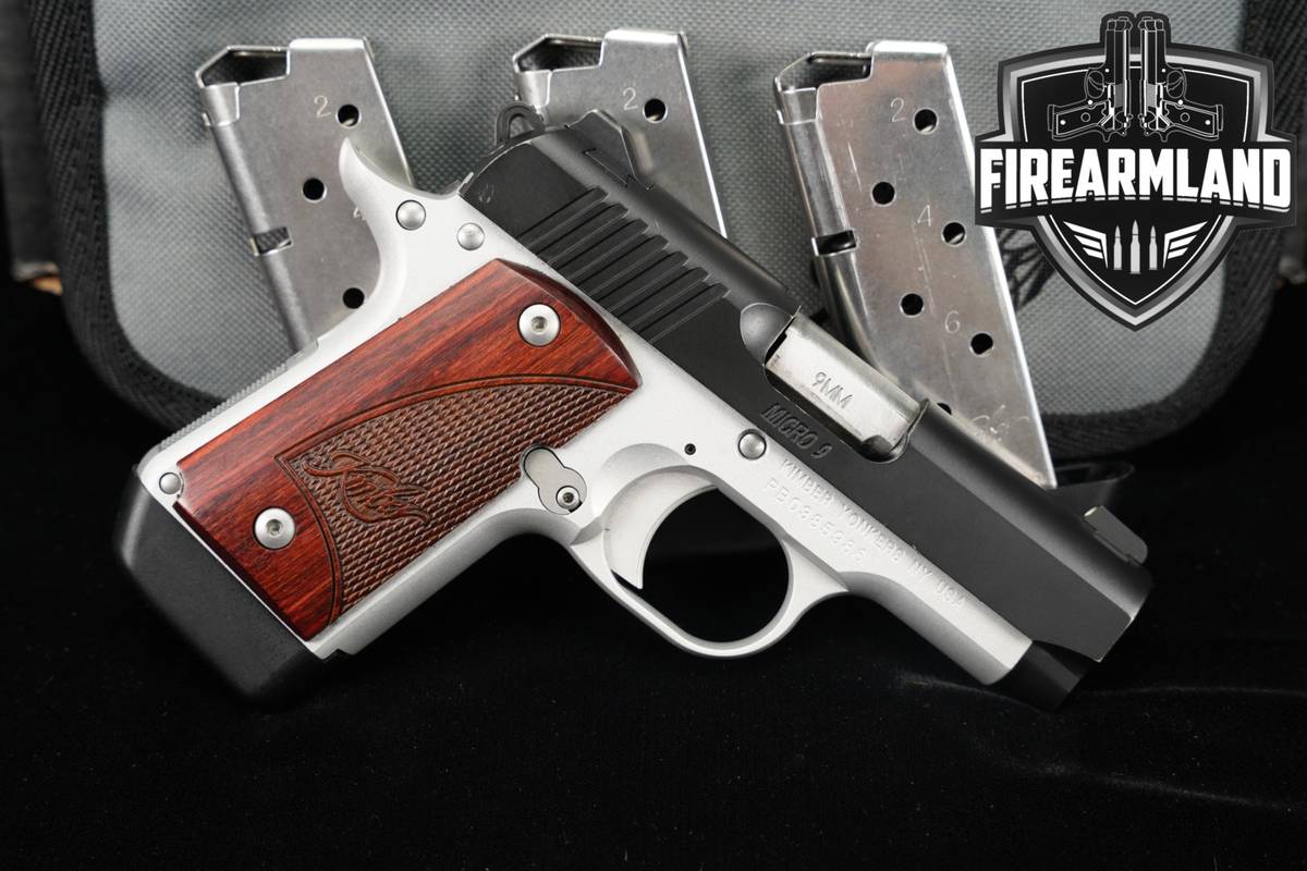 Kimber Micro 9 Two-Tone (Rosewood) 9mm 3.15" +4 MAGS & ORIG CASE