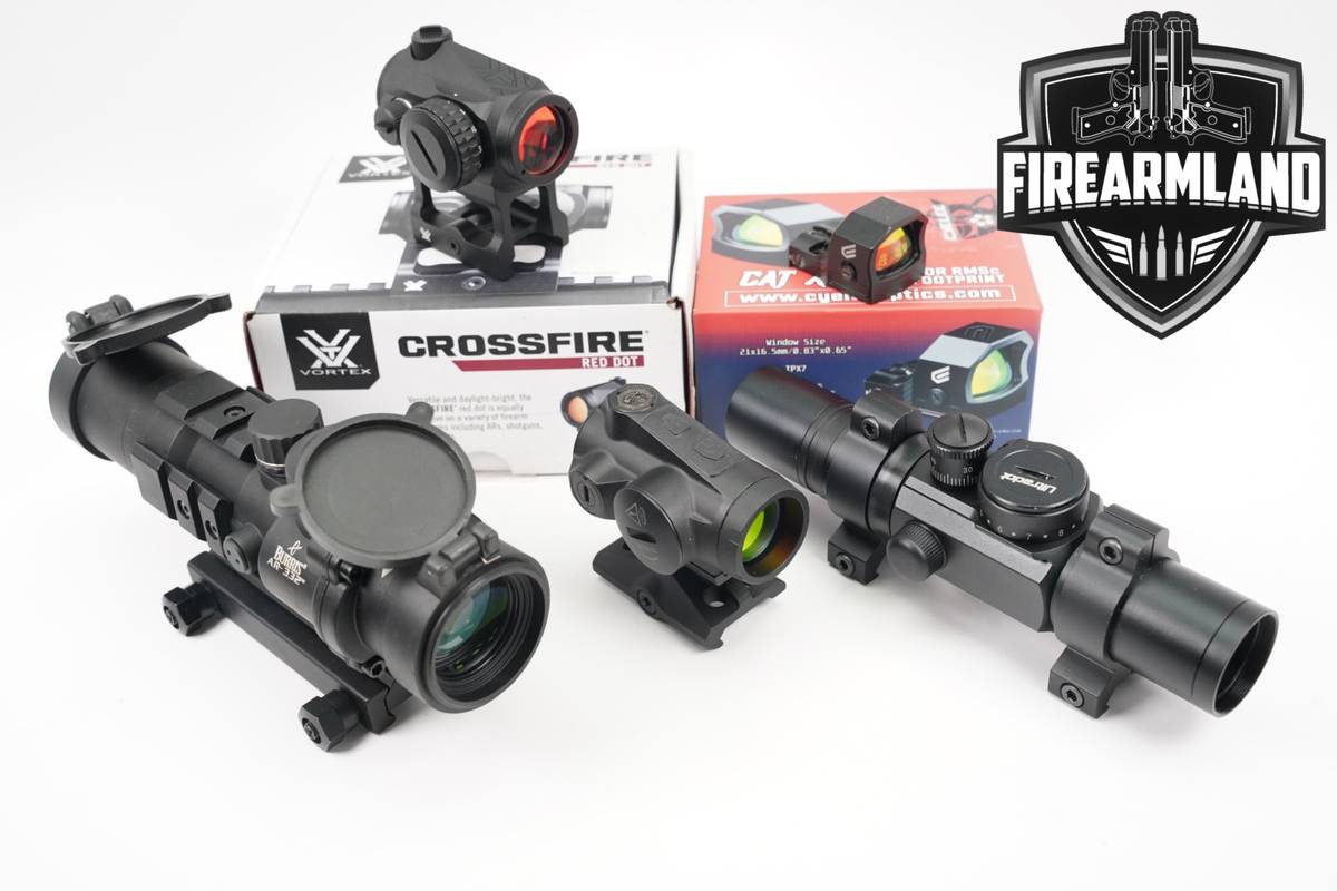 Multiple Manufacturers FIVE RED DOT SIGHT LOT in Good Condition
