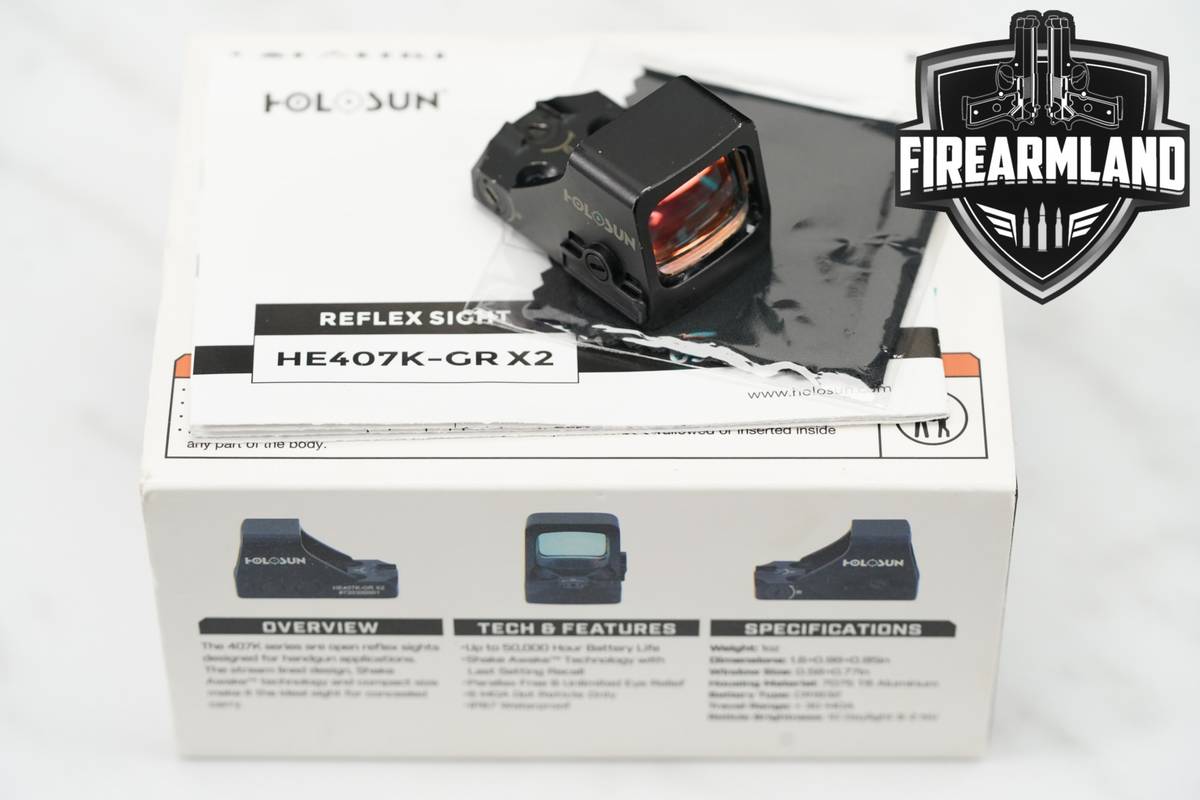 Holosun HE407K-GR X2 Green 6 MOA Dot Red Sight HE407KGR HE-407K +ORIG BOX