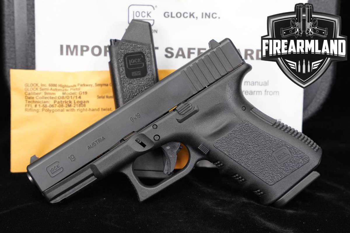 Glock 19 Gen3 G19 Gen 3 9mm 4.02 +2 MAGS & ORIG CASE