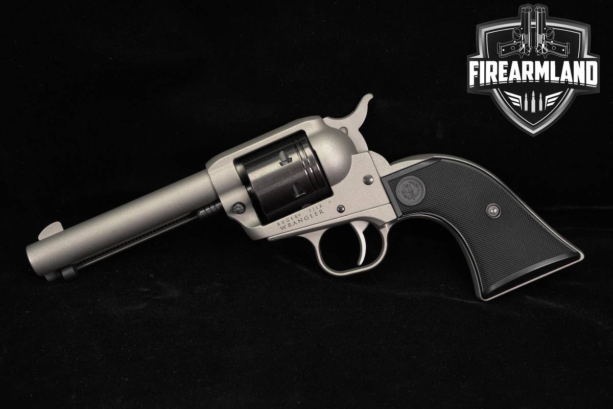 Ruger Wrangler 22LR 4.62" Two-Tone Silver Cerakote +ORIG BOX