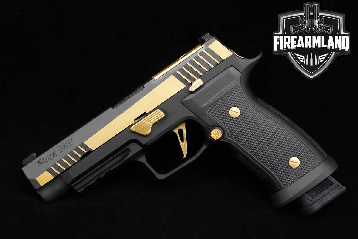 BLACK AND GOLD Sig Sauer P320 9mm Sig-Sauer P320 P-320 P320AXG +ORIG CASE