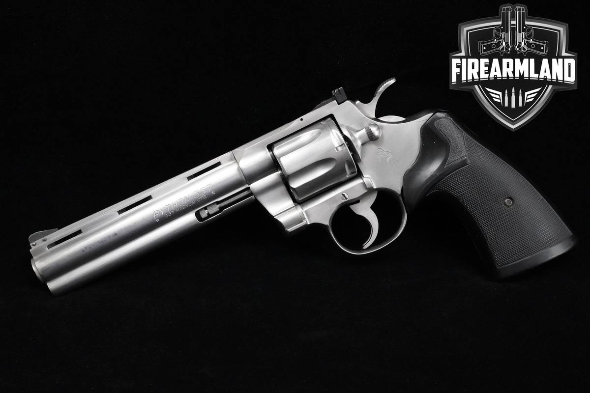 1983 Colt Python 357 Magnum 6" Matte Stainless Colt-Python VENT RIB DA/SA