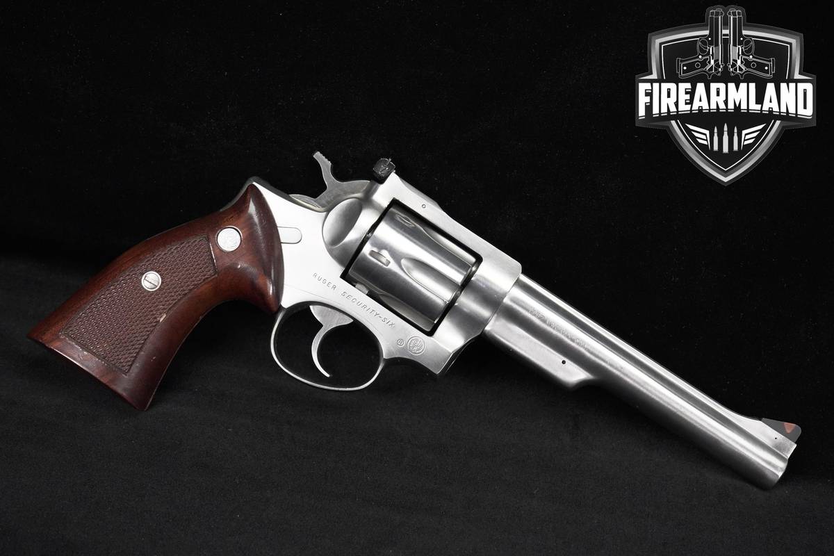 1985 Ruger Security-Six 357 Magnum 6" Revolver Satin Stainless DA/SA