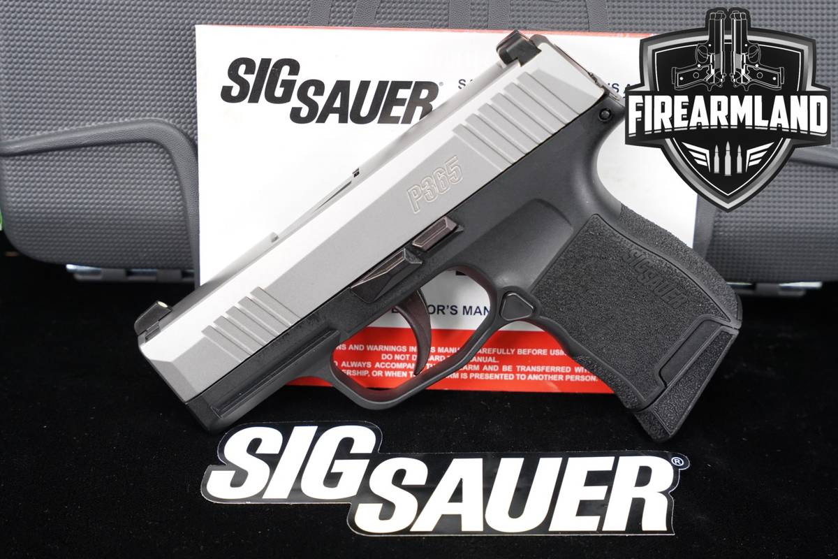 Sig Sauer P365 Two-Tone Stainless 9mm 3.1" Micro Compact P-365 +ORIG CASE