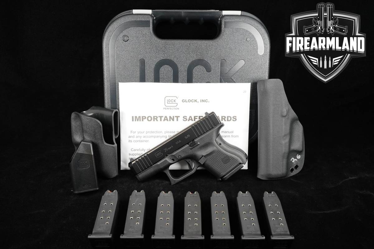Glock 26 Gen5 9mm 3.43" G26 Gen-5 +8 MAGS, ORIG CASE & HOLSTER