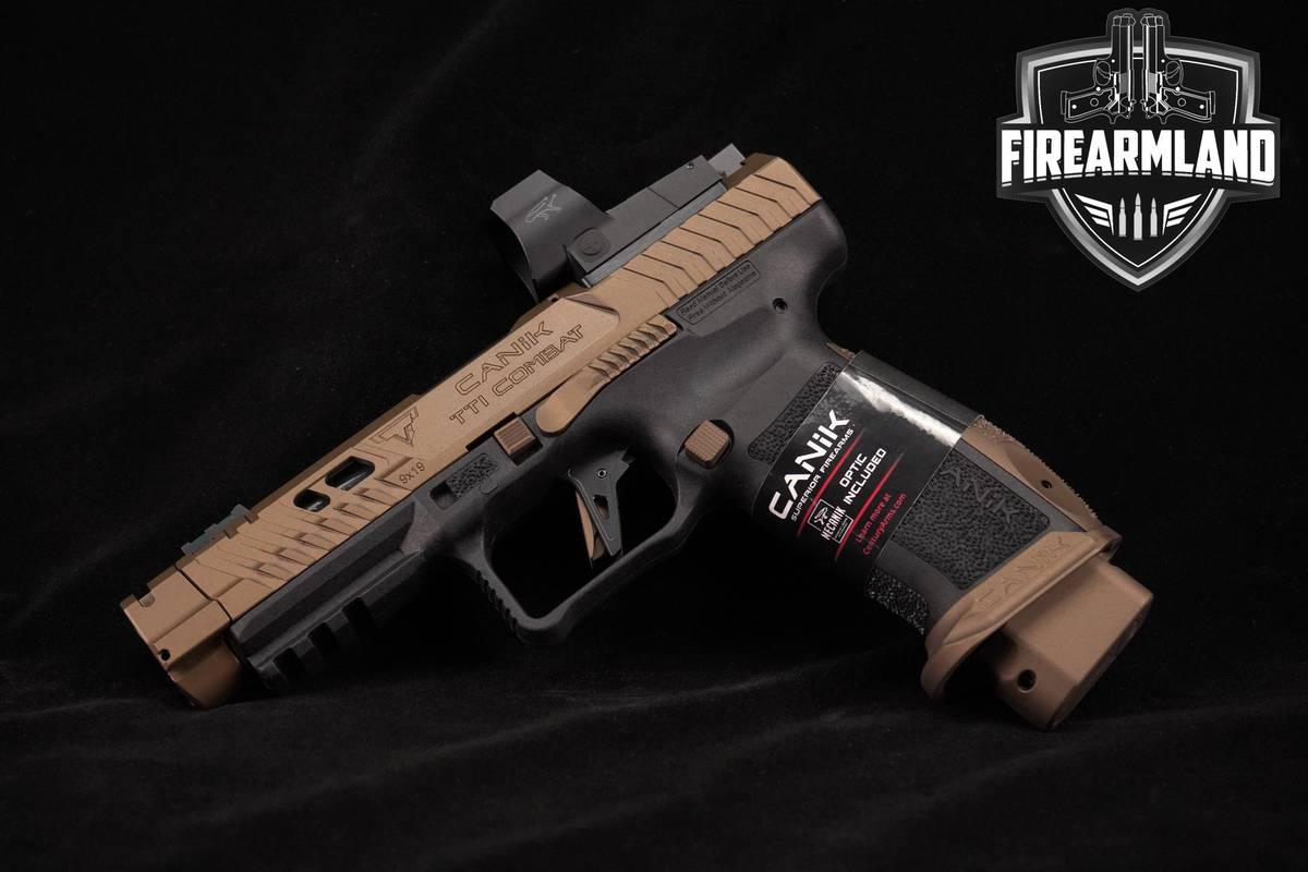 Canik TTI Combat 9mm 4.6" Bronze Taran Tactical +2 MAGS & OPTIC