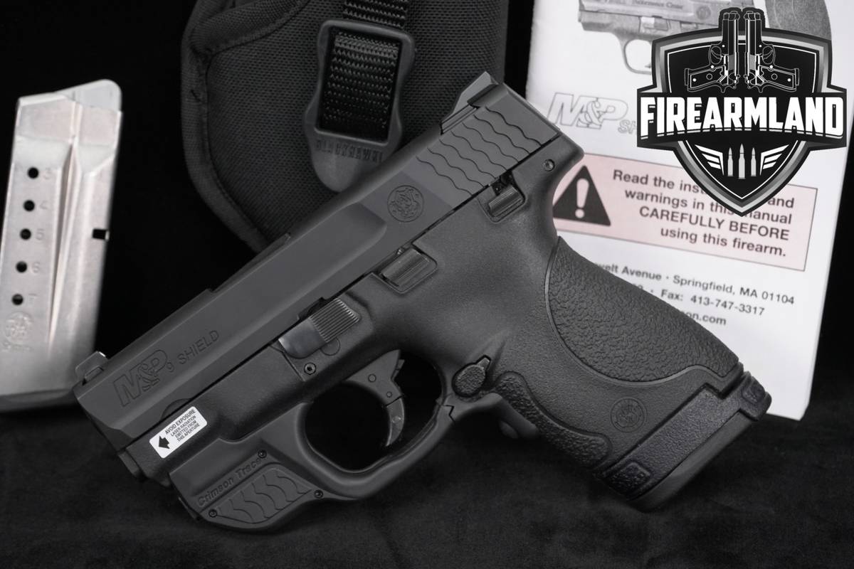 Smith & Wesson S&W M&P9 Shield Crimson Trace Laser 9mm 3.1 +2MAGS & HOLSTER