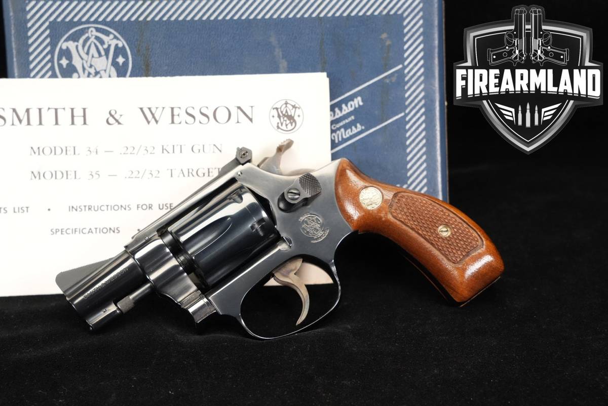 1971-1972 Smith & Wesson S&W Model 34-1 22/32 Kit Gun 22LR 2" Blued DA/SA