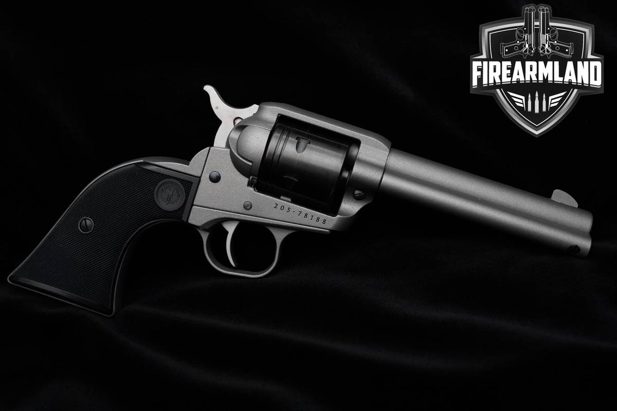 Ruger Wrangler 22LR 4.62" Silver Cerakote Revolver +ORIG BOX