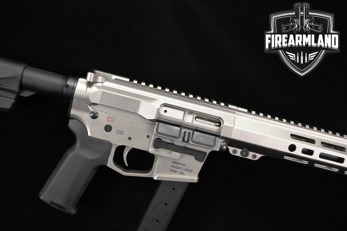 WMD Guns LLC WMDPCC 9mm AR-9 AR9 10.5" Silver +2 MAGS