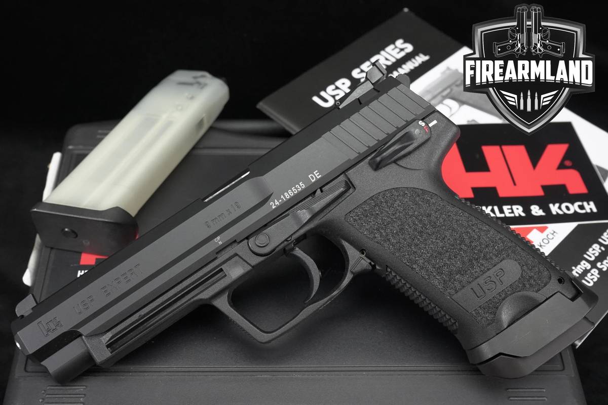 Heckler & Koch H&K HK USP Expert Jet Funnel 9mm 5.2" +2 MAGS & ORIG CASE