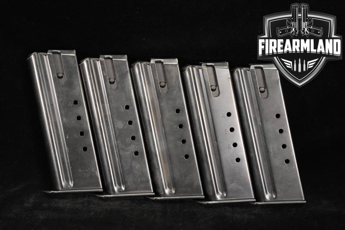 FIVE (5) Magnum Research Desert Eagle Magazines 7-Rounds .50AE .50 AE Mags