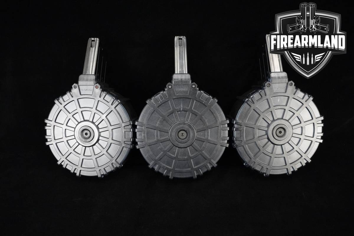 THREE (3) ProMag Akdal MKA 1919 12-Gauge Black Polymer 20-Rd Drum Mags