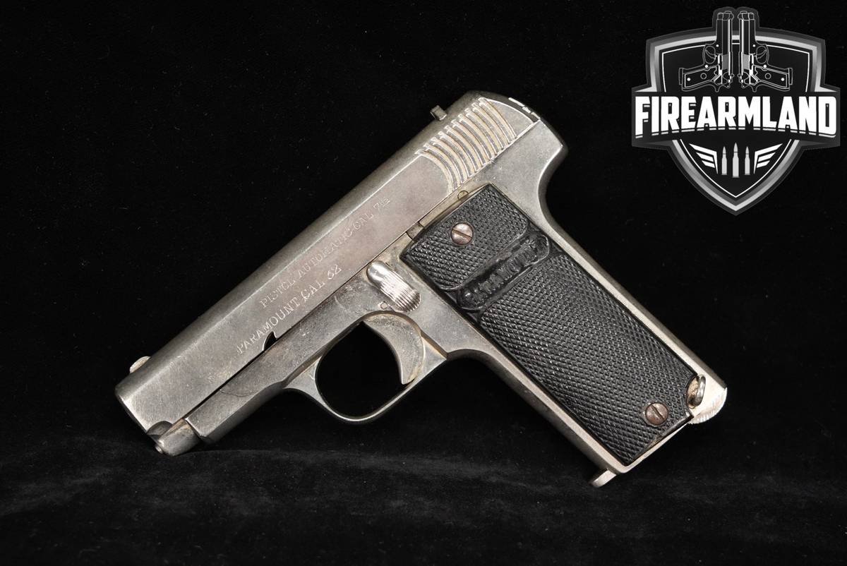 WWI 1916-1920 Eibar Paramount 32 ACP 3.25" Blued Ruby
