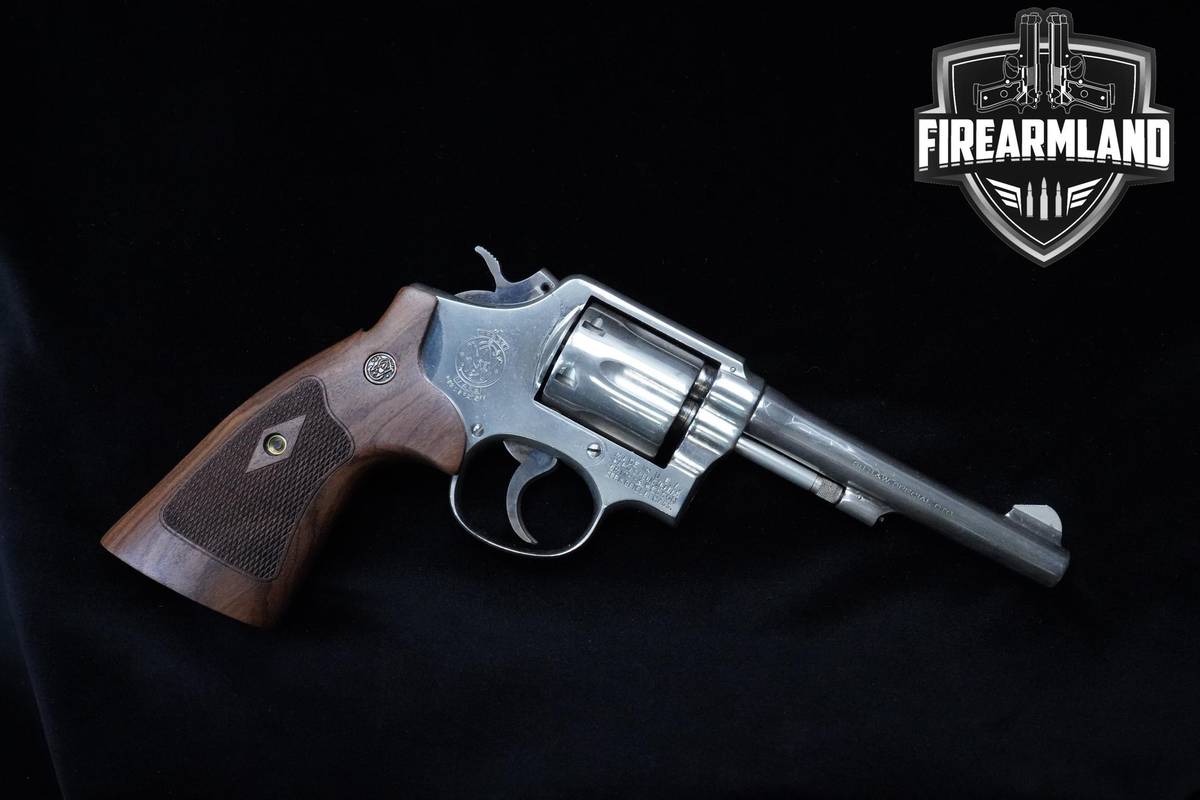 1970 Smith & Wesson S&W Model 10-5 38 Special 5" Nickel Detroit Police