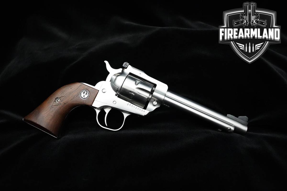 1986 Ruger New Model Single Six 22LR 5.5" Satin Stainless Ruger +ORIG BOX