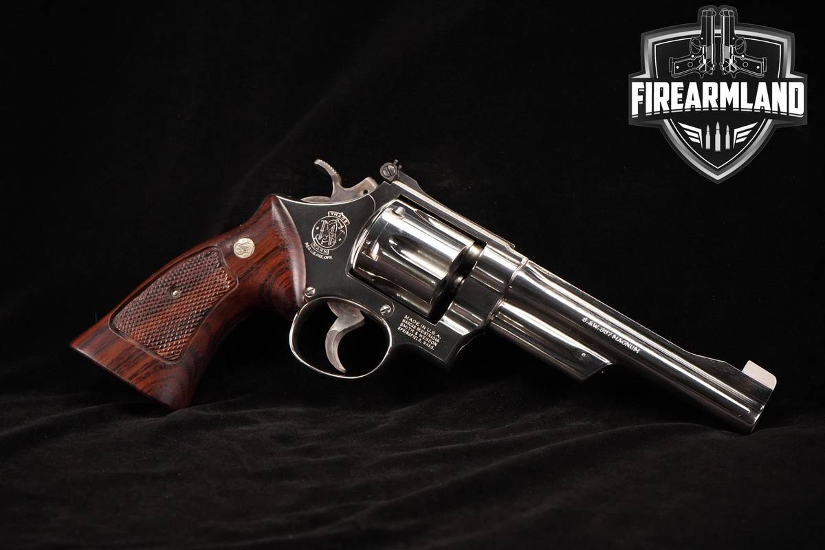 VINTAGE 1980's Smith & Wesson S&W Model 27-2 2T 357 Magnum 6.0" NICKEL