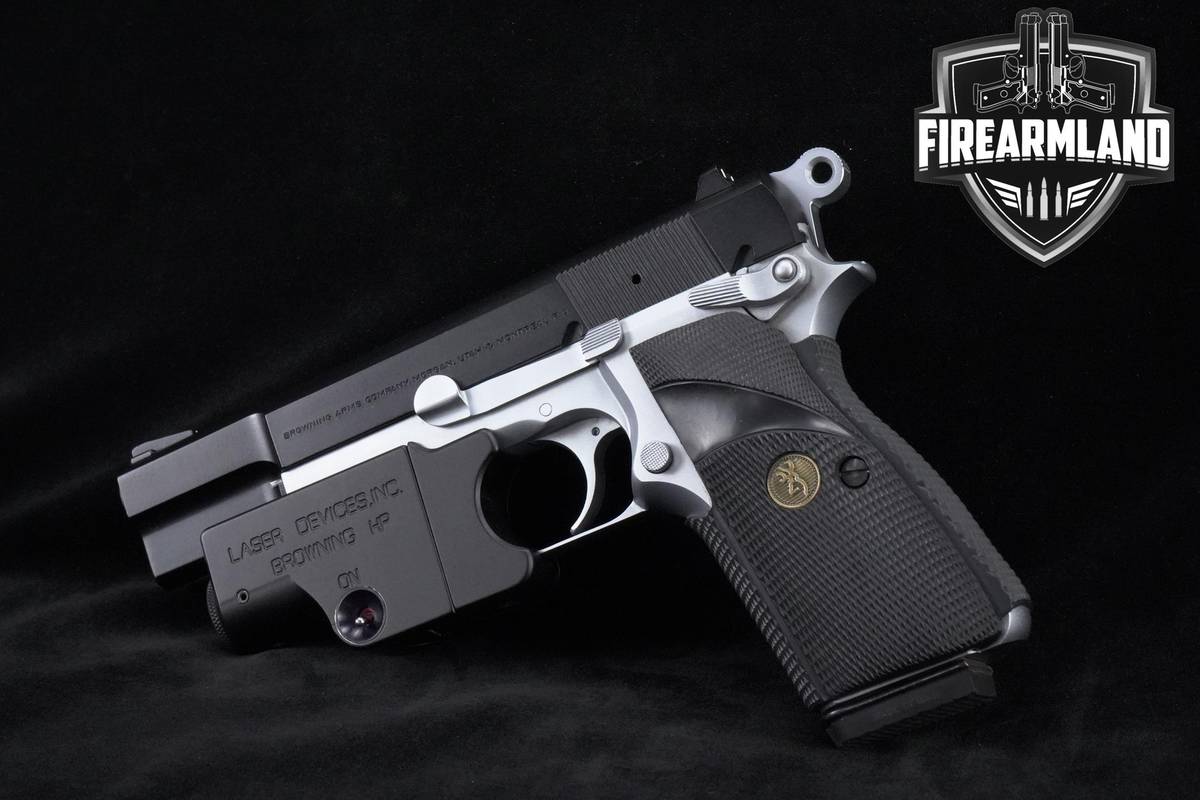 1992 Browning Hi-Power 9mm 4.75" Two-Tone Browning-HP +LASER