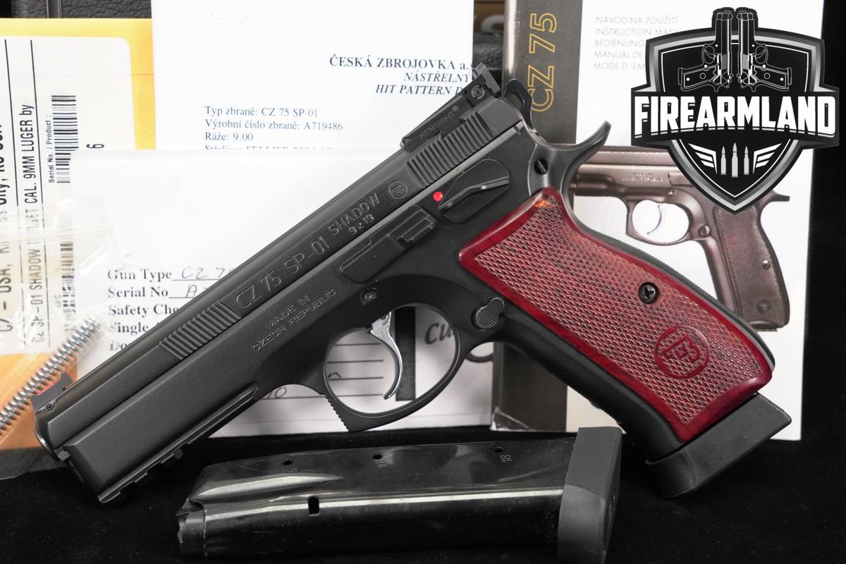 CZ Custom Shop 75 SP-01 Shadow Target 9mm 4.6" CZ75 +2 MAGS & ORIG BOX