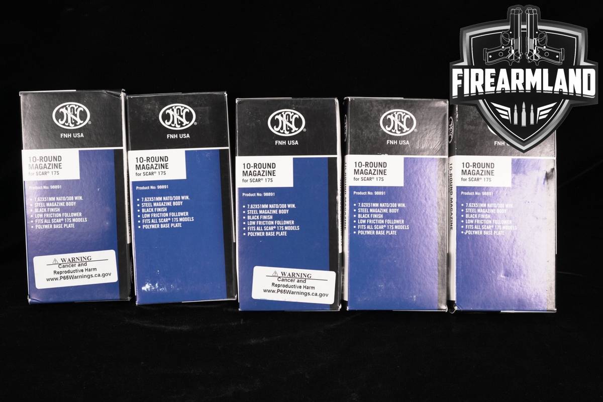 FN FIVE (5) SCAR 17S 10-Round Magazines 7.62x51mm NATO 17-S Mags