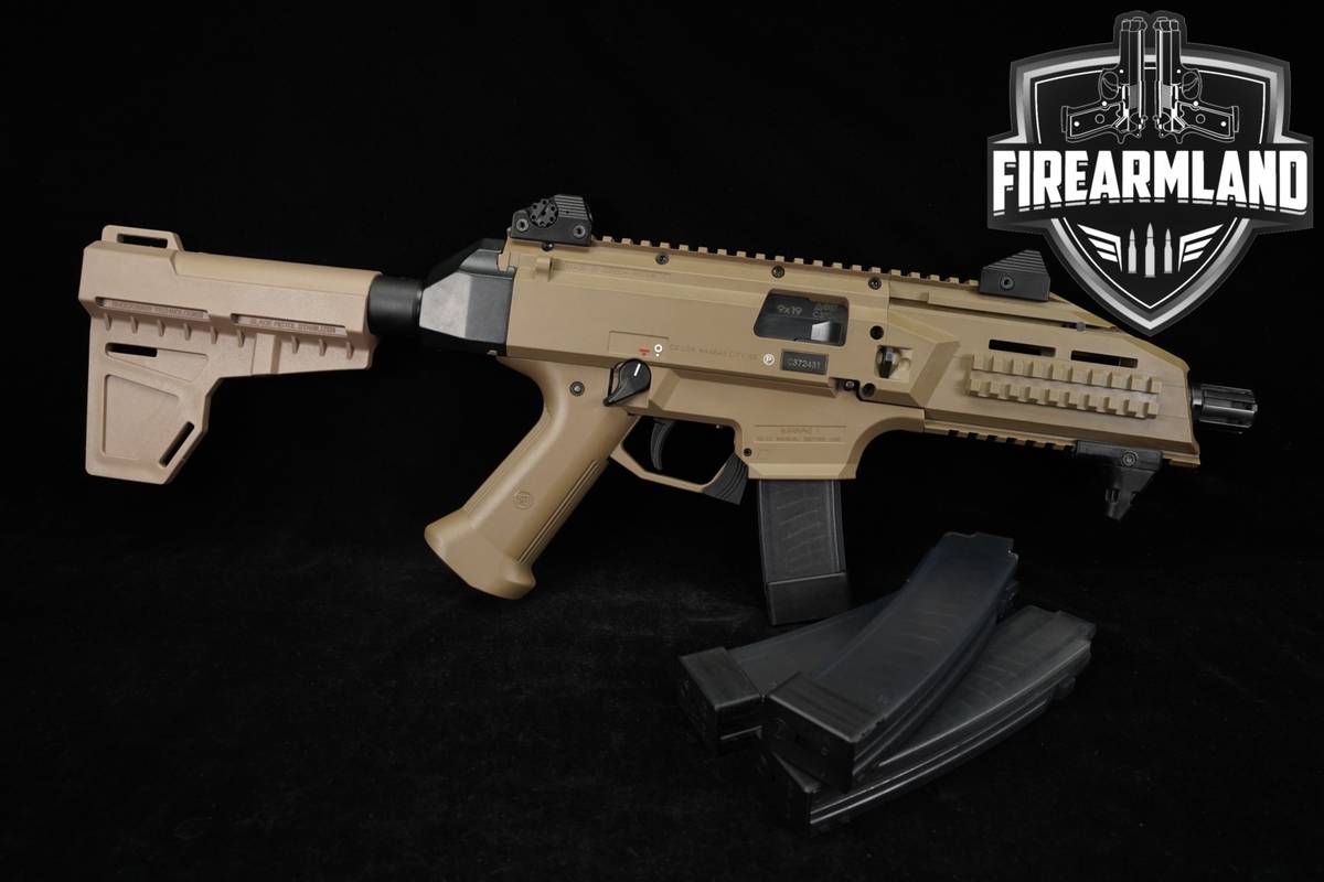 CZ Scorpion EVO 3 S1 Pistol 9mm 7.7" FDE +THREE MAGS & ORIG CASE