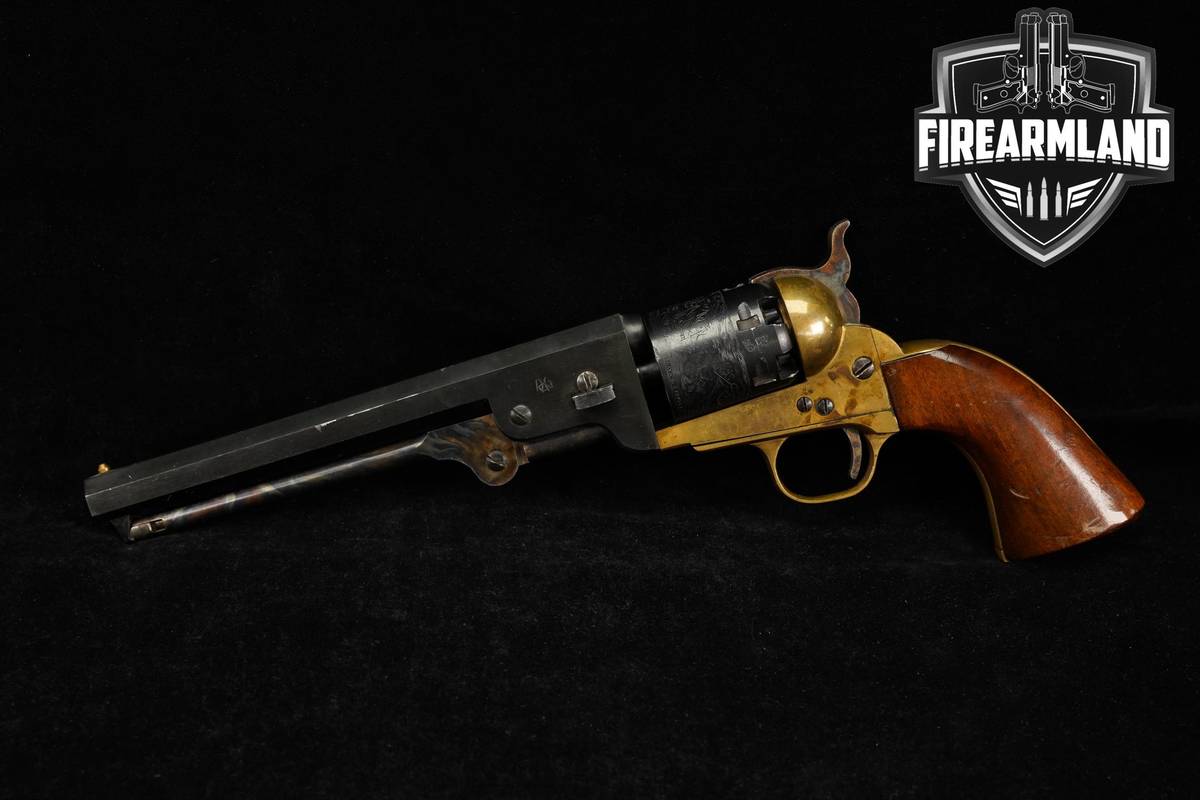 F.lli Pietta 1851 Navy Brass Frame 36-Caliber 7.5" Two-Tone Blued