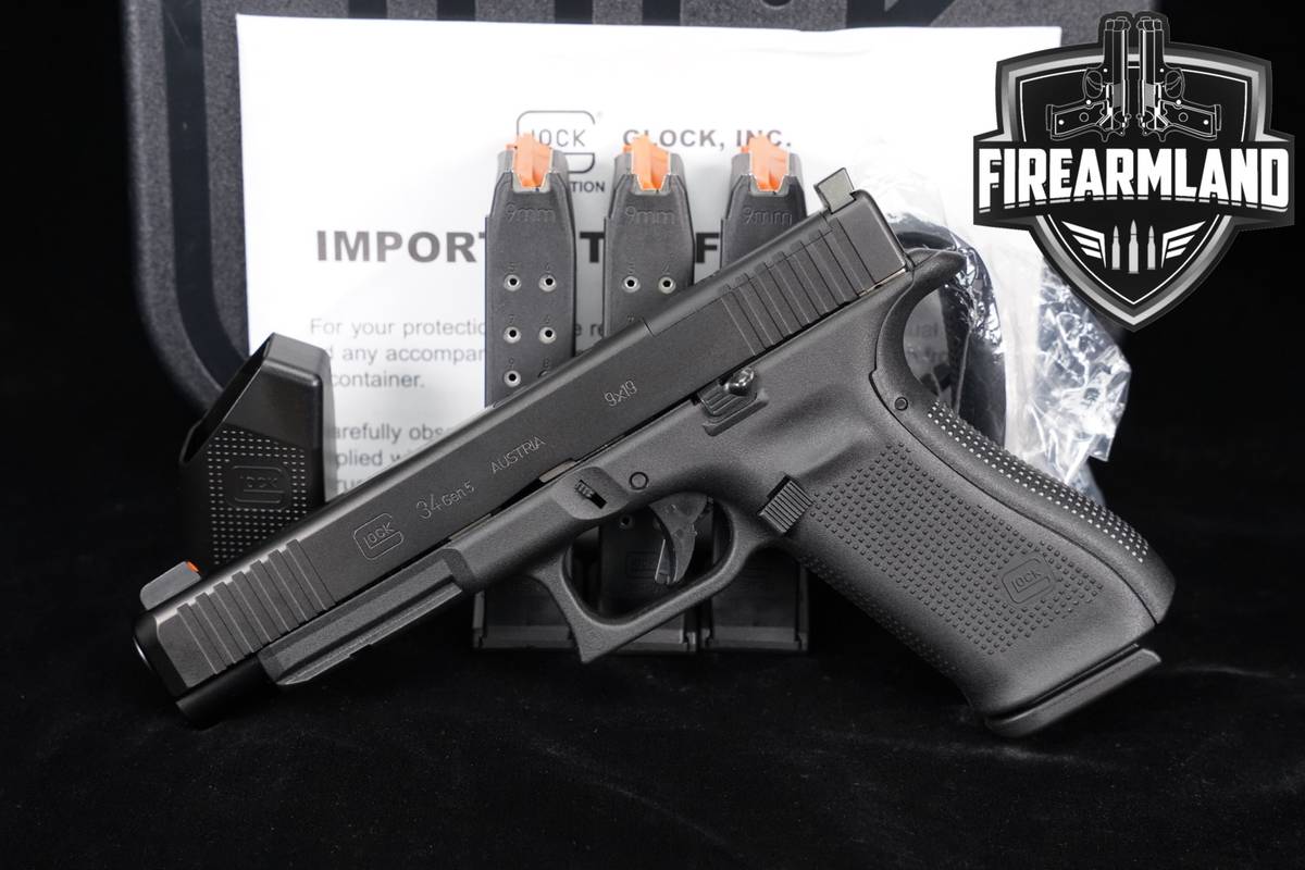 Glock 34 MOS Gen5 G34 Gen-5 FS 9mm Long Slide +4 MAGS & ORIG CASE