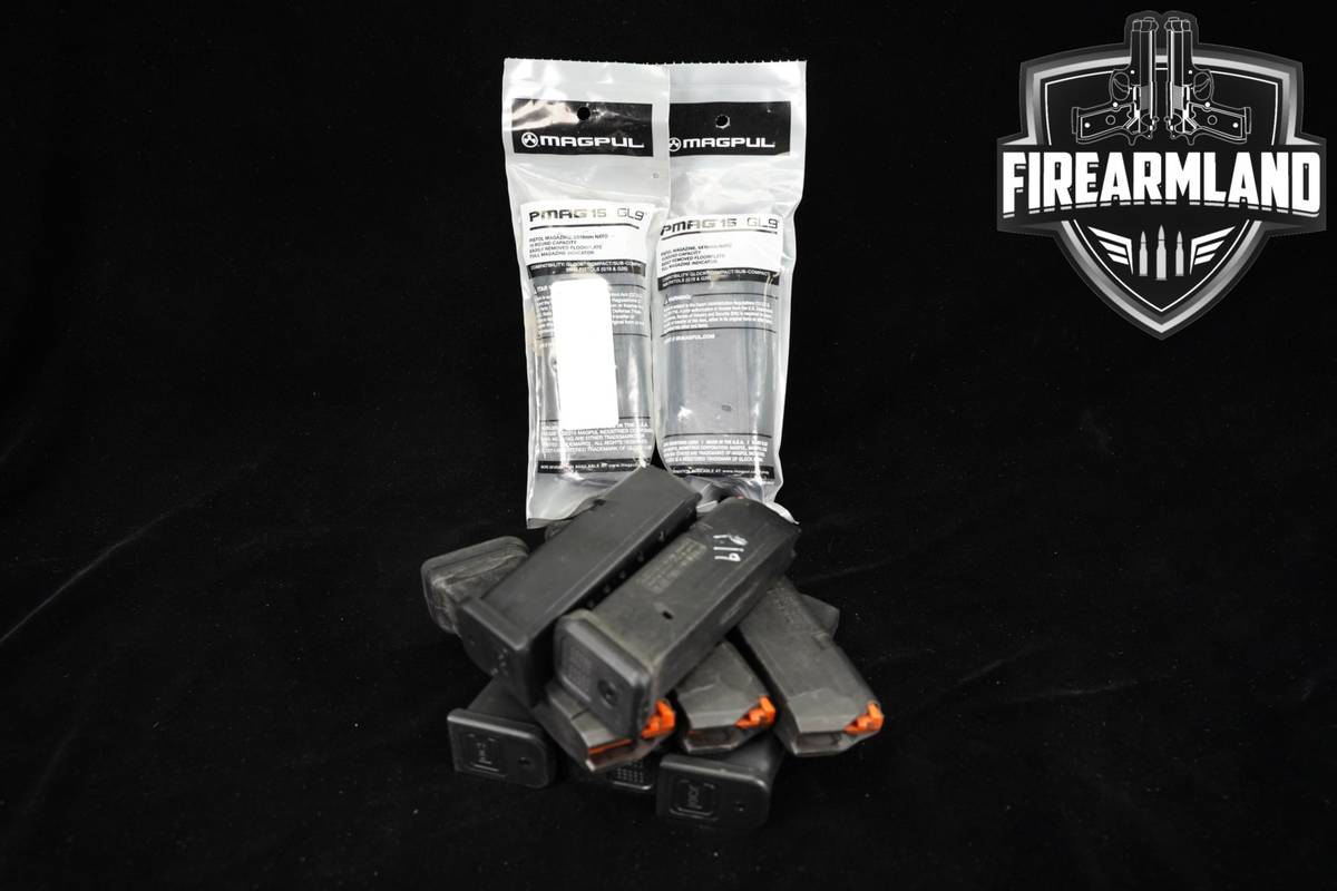TEN (10) Glock 19 / Magpul G19 15 Round Magazines 9mm Luger PMAG GL9 Mags