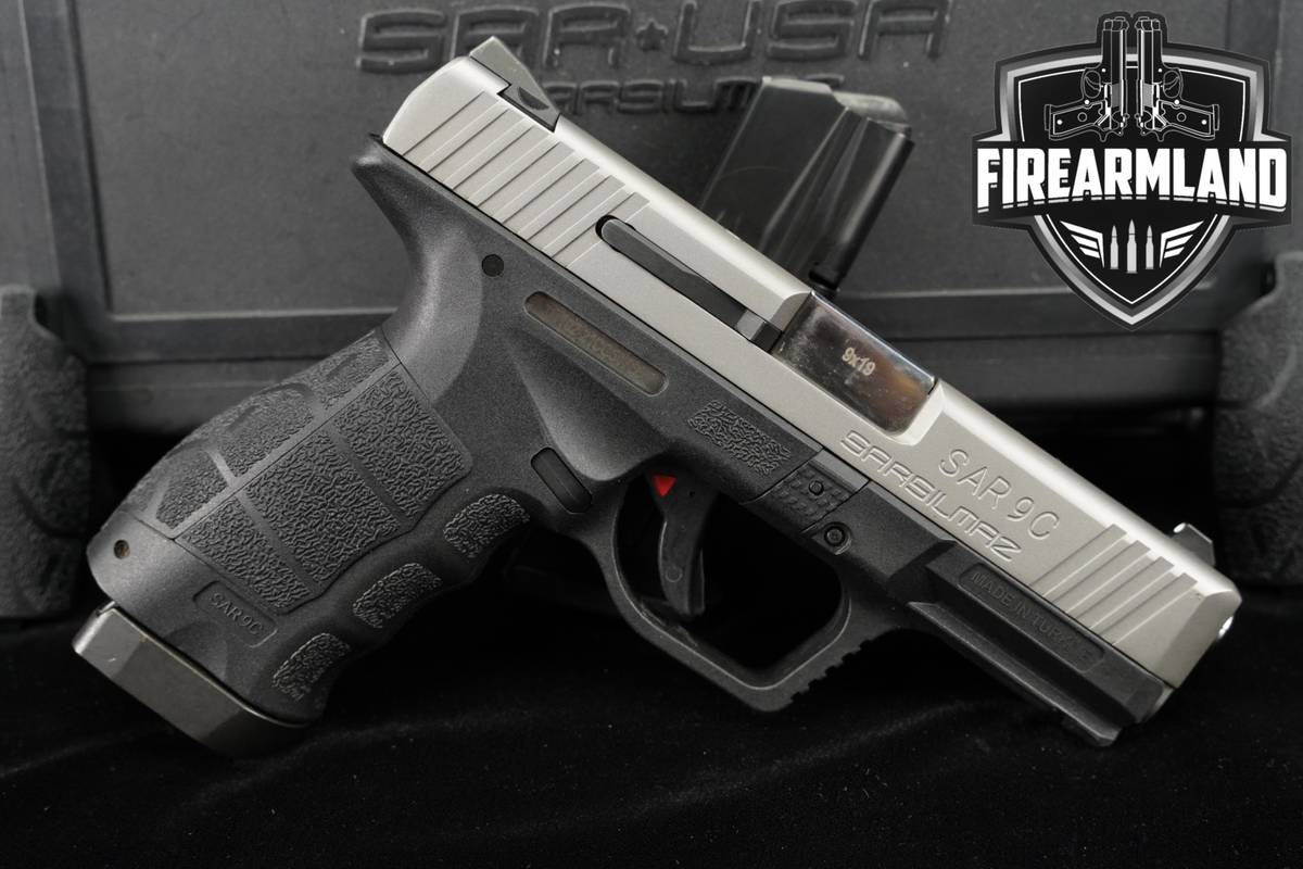 Sarsilmaz SAR-9 SAR9 C 9mm Stainless 9C +2 MAGS, ORIG CASE
