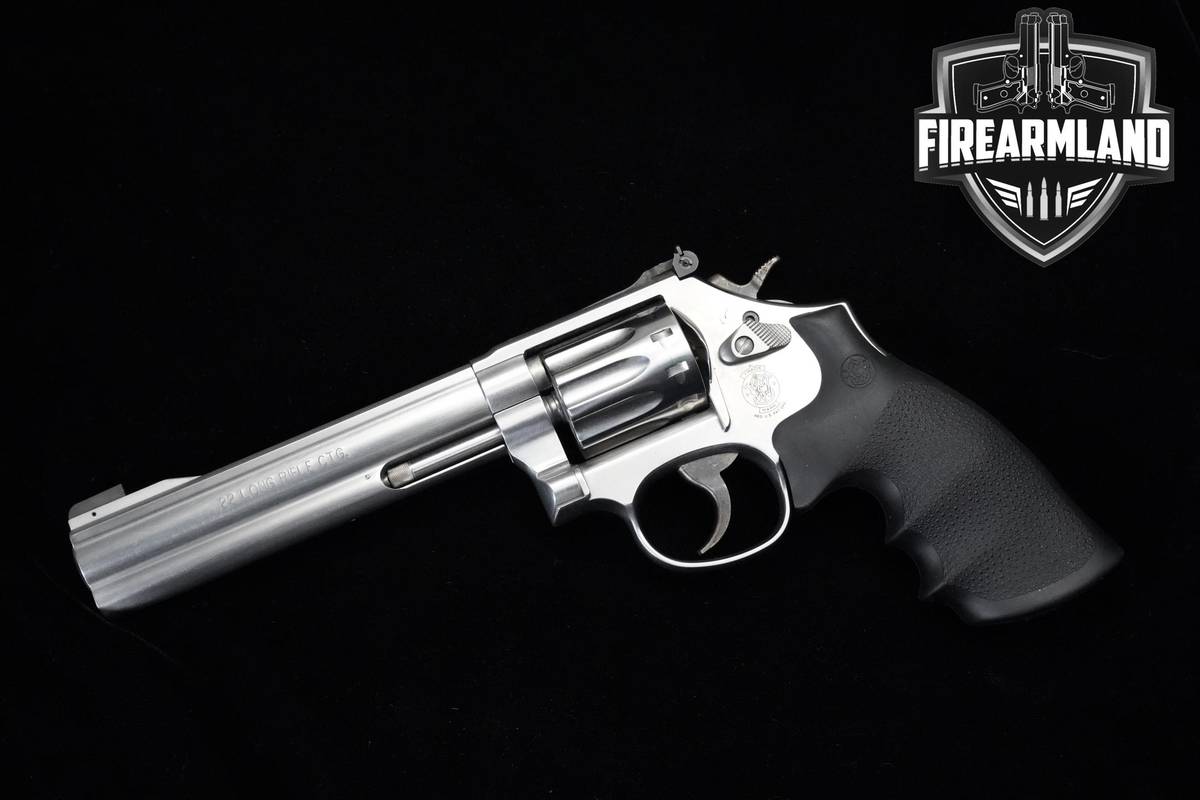 Smith & Wesson (S&W) 617-6 22LR 6" Stainless Steel S&W 617-6 DA/SA