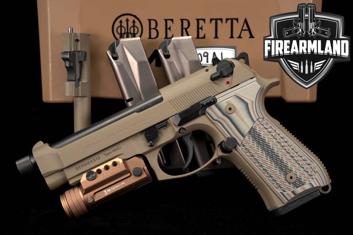Beretta M9A1 9mm 5.1" FDE M9-A1 THREADED +3 MAGS, ORIG CASE, OG BARREL