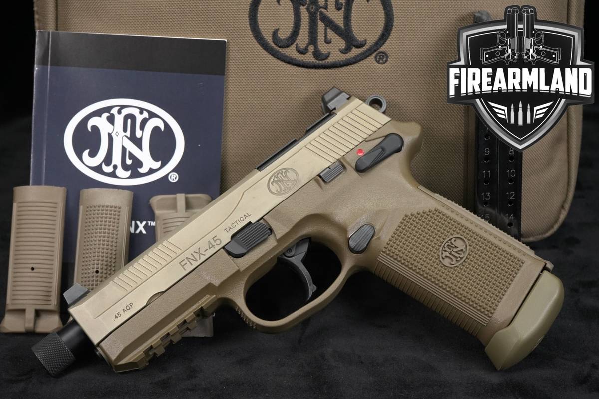 FN America FNX-45 Tactical 45ACP 5.3" FDE FNX45 +2 MAGS & ORIG BOX