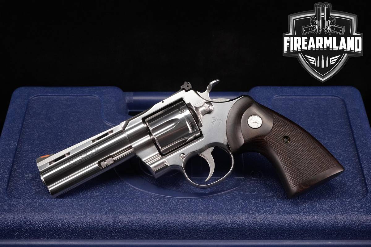 Colt Python 357 Magnum 4.25" Stainless Steel VENT RIB +ORIG CASE