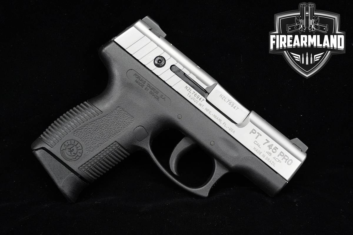 Taurus PT 745 Millennium Pro 45 ACP 3.25" Two-Tone Stainless Defense Pistol