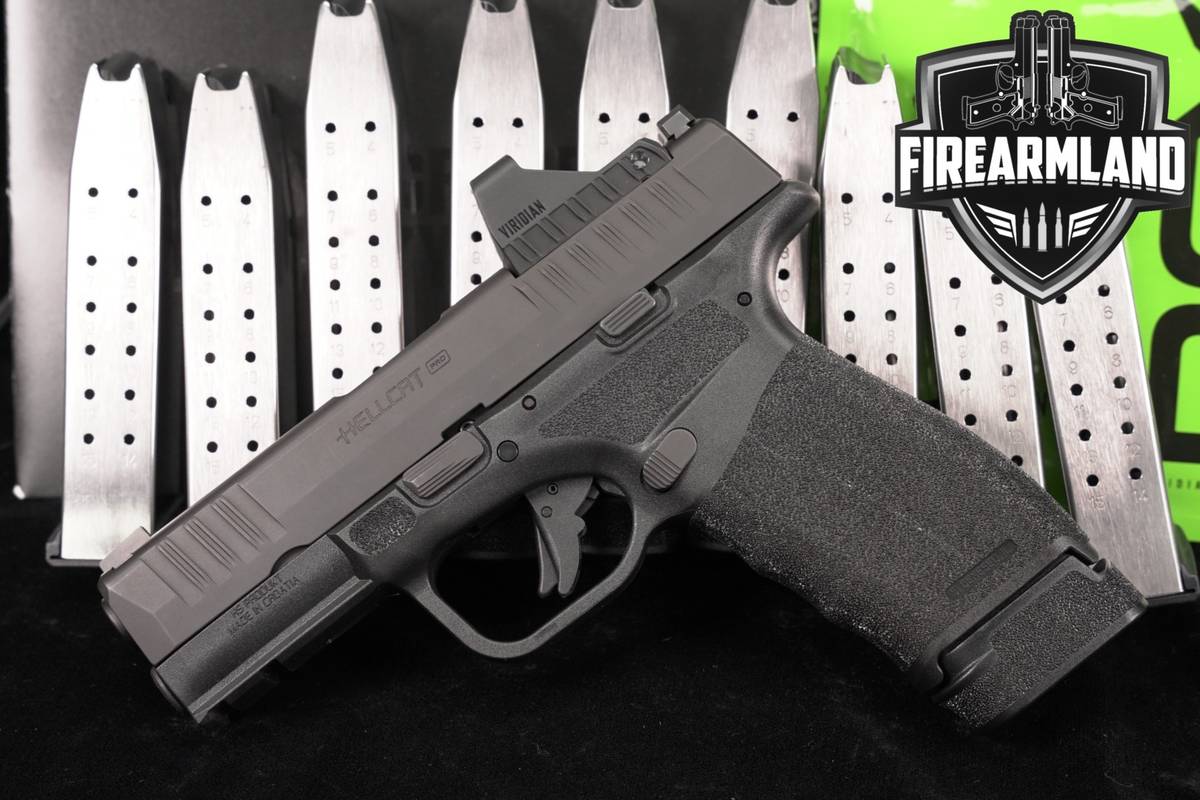 Springfield Armory Hellcat Pro OSP 9mm 3.7 +10 MAGS, CASE, VIRIDIAN OPTICS