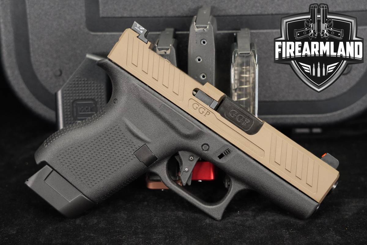 Glock 43 G43 9mm Optics-Ready 3.41 FDE GREY GHOST SLIDE & BARREL +4 MAGS