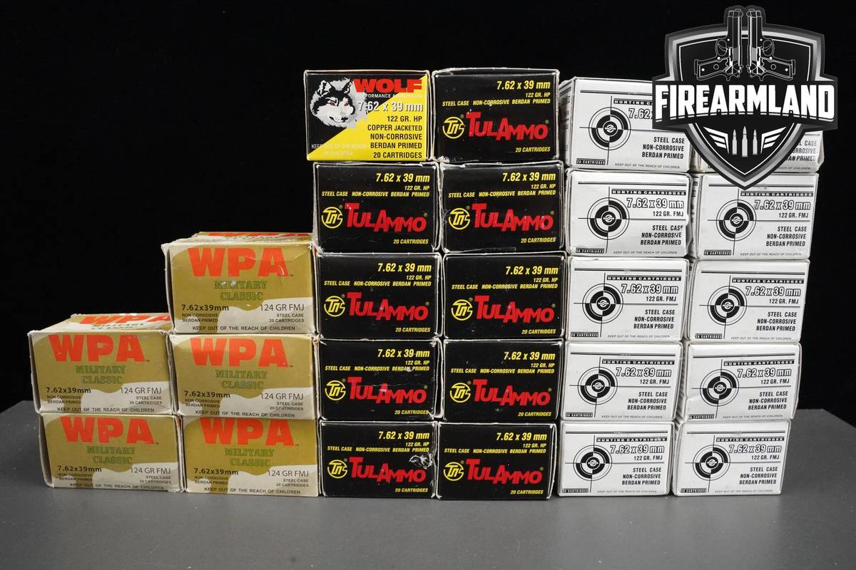 7.62x39 Ammo 762x39 Ammunition 500 ROUNDS
